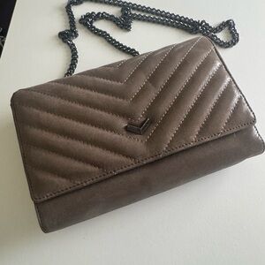 Botkier Taupe Quilted Crossbody Bag